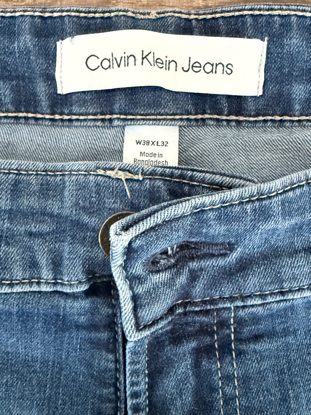 Calvin Klein Jeans Light Blue Slim Denim - 38x32 LIKE NEW